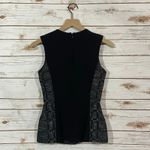 Derek Lam  Sleeveless Tweed Peplum Top - Black/White - US 0 Photo 12