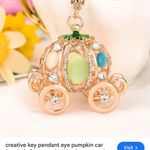 Gold rhinestone gem, crystal pumpkin bag, charm Photo 4