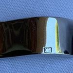 Sterling Silver Women's Curve Loop Pendant, Sparkly CZ Accents Photo 9