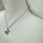 Silver Tone Horse Pendant Necklace Blue Stone Photo 5