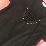 Forever 21 BLACK LACE UP T-SHIRT DRESS Photo 1