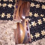 Blue & White Wooden Beaded Belt Size Small Photo 6