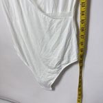 Free People Intimately Bodysuit Womens Wrap Short Sleeve Mesh Semi Sheer White Photo 12