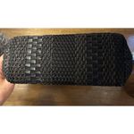 The Sak Elliott Lucca Knit Purse Black/Brown Crochet Zip Close Small Hand Bag Photo 1