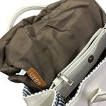 Hoxis White Pebbled Office Lady Handbag Tote Purse 13 x 9.5 x 4.5 inches Photo 5