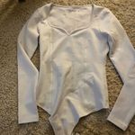 Abercrombie & Fitch  sweetheart neck white bodysuit size small Photo 0