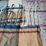 Matilda Jane JUST IMAGINE PAIGE PLAID FRINGE BUTTON FRONT HI LOW CAPE PONCHO OS Photo 4