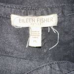 Eileen Fisher  100% Irish‎ Linen bustle hem Dress Sleeveless Black Petite Size PL Photo 14