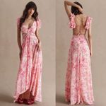 Mac Duggal Ieena for  9161 Ruffle Sleeve Cutout Waist Dress size 8 NWT Photo 0