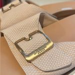Dr. Scholls  Cream Sandals with Gold Buckle Photo 2