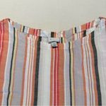 A New Day Pink Stripe Short Sleeve Linen Top Size Small Photo 2