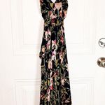 Anthropologie Maeve Gabriella Elegant Floral Black Maxi Dress XXSP Photo 9