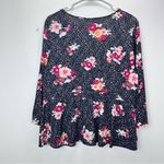 Torrid  Floral Animal Print Cropped Peplum 3/4 Sleeve Corset Top Size‎ 2X Photo 6