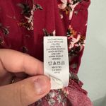 Maurice's Dark Red Floral Print Keyhole Neckline Tank Top Women's Size Medium Photo 4