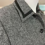 Pendleton Vintage Wool Silk Tweed Style Skirt Suit Leather Trim Black Small Photo 4