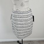 Bagatelle  Collection Cream Black Shimmer Wrap Asym Tweed Skirt New With Tags M Photo 2