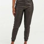 Spanx  Black Faux Leather Jogger Pants Photo 1