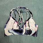Victoria's Secret VS PINK Victoria’s Secret Blue Marbled Bikini Cross Top Size XS EUC Photo 3
