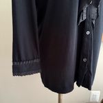 Theory  Silk Ruffle Yoke Button Down Blouse Photo 2