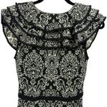 Leifsdottir Ruffle Neck Sleeveless Wool Cashmere Sweater Dress XS Black Photo 4