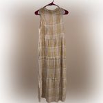 Max Studio  Yellow and White Plaid Maxi Skirt Photo 1