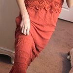 Francesca's Maxi Rust Dress Photo 3