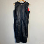 Spanx NWT  Leather-Like Combo Fitted Sheath Dress Womens Medium Luxe Black 20393R Photo 6