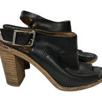 Madewell  The Marie Black Slingback‎ Stacked Heel Sandal Size 6 Photo 0