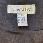 LINO USA 100% Linen Tiered Scalloped Ruffle Sleeveless Shift Midi Dress Sz L Black Size L Photo 8