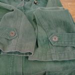 Vintage Ladies' Hooded Loose Fit Green Canvas Jacket Large Photo 6