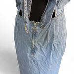 ZARA  M Blue Denim Dress with Open Back and Tie-up Detail Photo 4