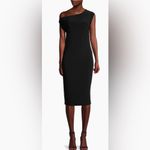 Norma Kamali  Drop Shoulder Sheath Dress, black, stretchy jersey, size S Photo 9