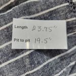 Old Navy  Navy and White Stripe Linen Button-up Top NWT Size Small Photo 8