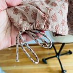 Lucky Brand Printed Vivienne Top- Tan Multi- Size Medium- NWT Photo 4