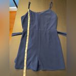 FORA Royal Navy Blue Belted Tie V Neck Romper Women’s Size S Photo 5