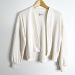 Abercrombie & Fitch Abercrombie Ribbed White Open Front Cardigan Balloon Sleeve Size Small Photo 0