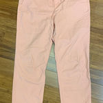 Loft Slim Ankle Pants Womens 10 Pink Cropped Chinos Casual Everyday Peach Work Photo 0