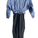 Bogner Vintage Blue Black Jacquard Nylon Ski Snow Jumpsuit Size 8 Photo 0