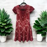 Free People  The Jetset Diaries Fantasia Skater Dress in maroon lace medium Photo 1