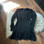 Lulus LULU’S Lust Or Love Black Embroidered Lace Long Sleeve Dress Photo 2