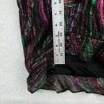 Saloni Dress Metallic Silk Blend Ruffle Tiered Long Sleeve UK 8 US 4 READ‎ Black Photo 3
