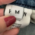 Hudson Jeans Blue Distressed Frayed Hem Shorts Overalls - M Photo 3