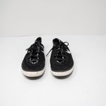 Nike Women's Cotton Canvas Low Top Lace Up Casual Sneakers Black White 6 Photo 1