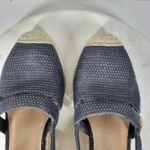 Ralph Lauren Lauren  Penelopie Espadrille Wedge Sandals Womens 8 Blue Leather Photo 4