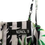 XOXO NWT  Women's Medium Green Stripe Leaf Print‎ V-Neck Layered Romper w/ Slit Photo 3