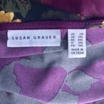 Susan Graver  Tunic Floral Maroon Purple 2X Photo 6