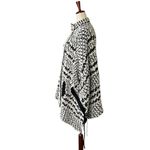 Solitaire by Ravi Khosla black and white boucle knit cape sweater Photo 7