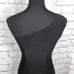 JS Boutique one shoulder rouched dress w/sequin appliqué black sz 6 Photo 6
