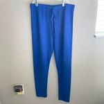 SheIn Royal Blue Knot Waist Ribbed Rib Knit Solid Leggings Large Photo 5