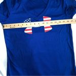 Under Armour  USA Heat Gear Ladies Shirt Size M Blue Short Sleeve UPF30 NEW Flag Photo 4